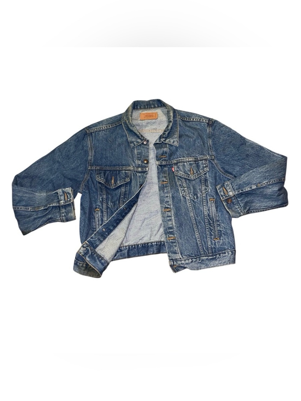 VTG LEVI 1980s 4 pocket blue denim men’s trucker jacket mens 48